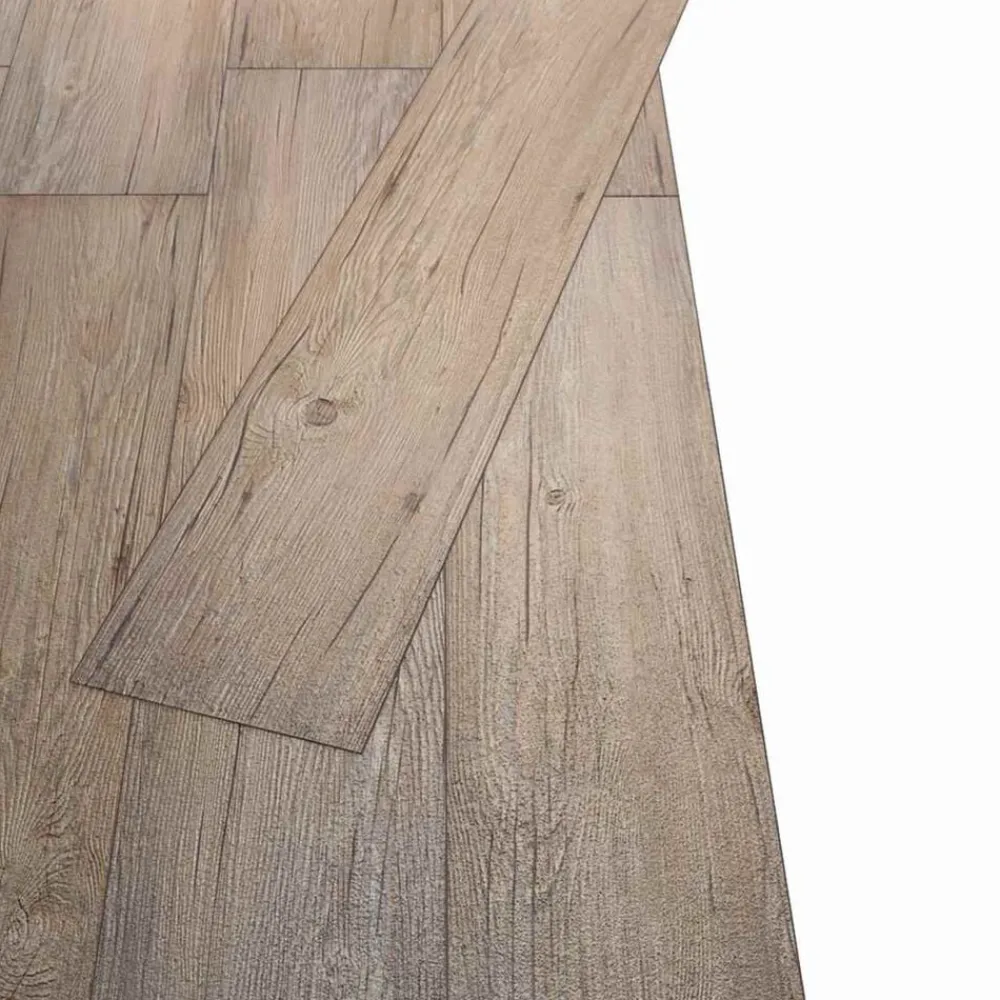 vidaXL Materiales De Construcción-Tableros de Suelo 18 pcs Marrón 5,26 m² PVC