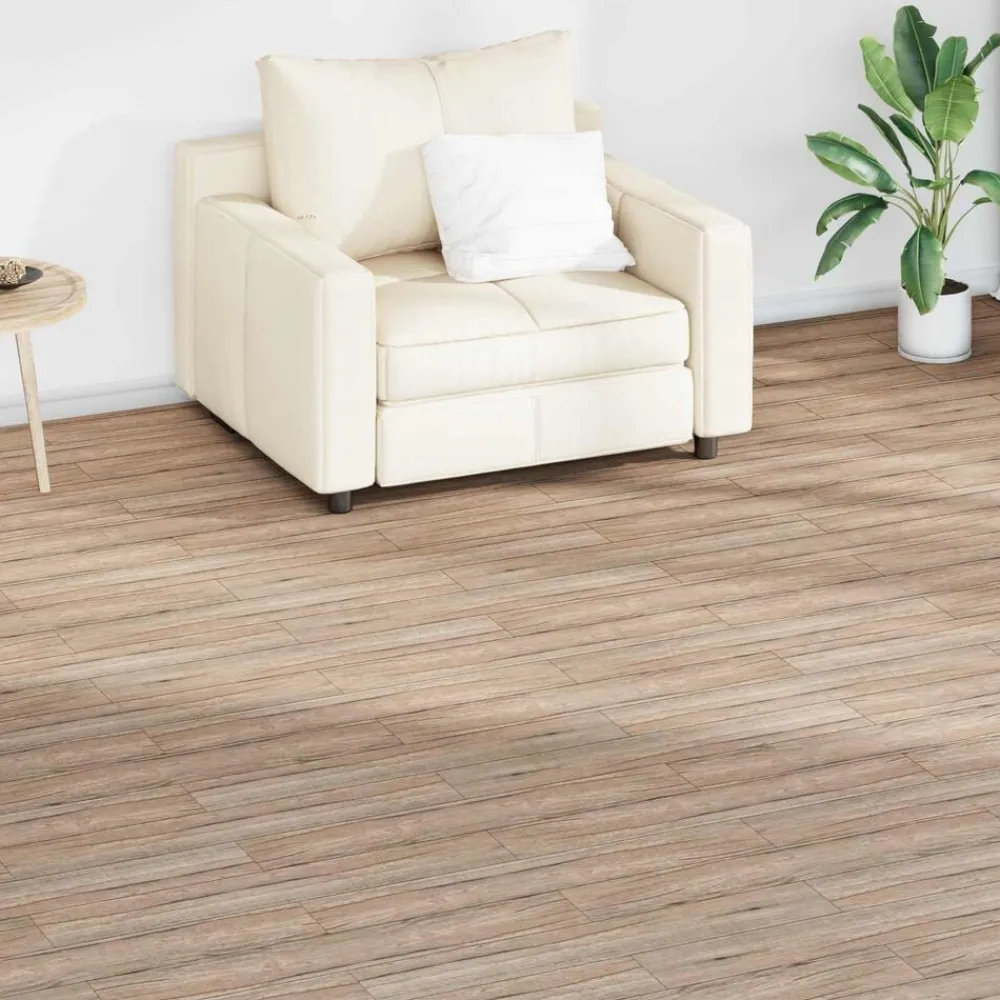 vidaXL Materiales De Construcción-Tableros de Suelo 36 pcs Madera de Roble Marrón 5,02 m² PVC