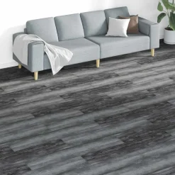 vidaXL Materiales De Construcción-Tableros de Suelo 18 pcs Gris 5,26 m² PVC