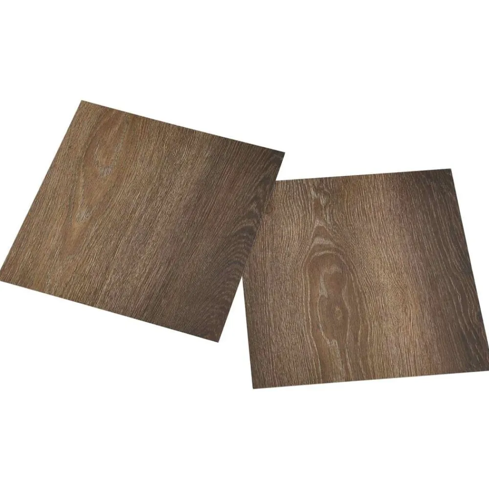 vidaXL Materiales De Construcción-Tableros de Suelo 55 pcs Marrón 5,11 m² PVC