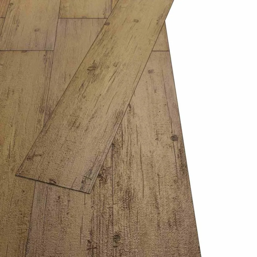 vidaXL Tableros de Suelo 18 pcs Madera de Nogal Marrón 5,26 m² PVC Marrón nogal Hot
