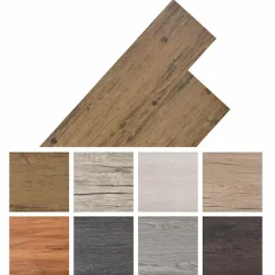 vidaXL Tableros de Suelo 18 pcs Madera de Nogal Marrón 5,26 m² PVC Marrón nogal Hot