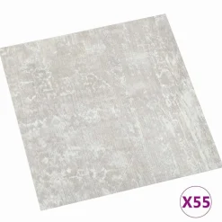 vidaXL Materiales De Construcción-Tableros de Suelo 55 pcs Gris Claro 5,11 m² PVC