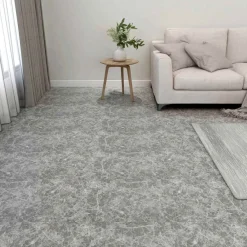 vidaXL Materiales De Construcción-Tableros de Suelo 55 pcs Gris Concreto 5,11 m² PVC