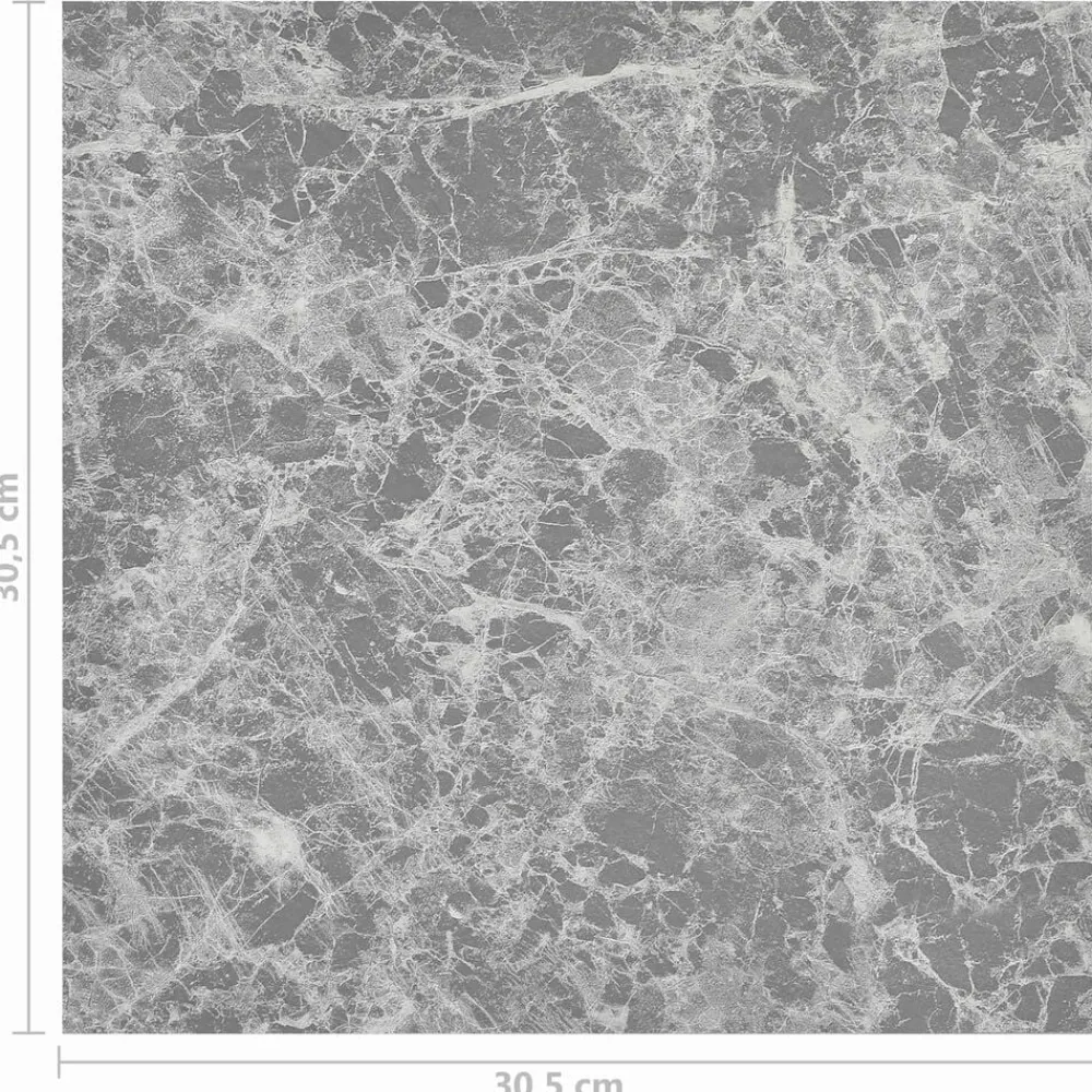 vidaXL Materiales De Construcción-Tableros de Suelo 55 pcs Gris Concreto 5,11 m² PVC
