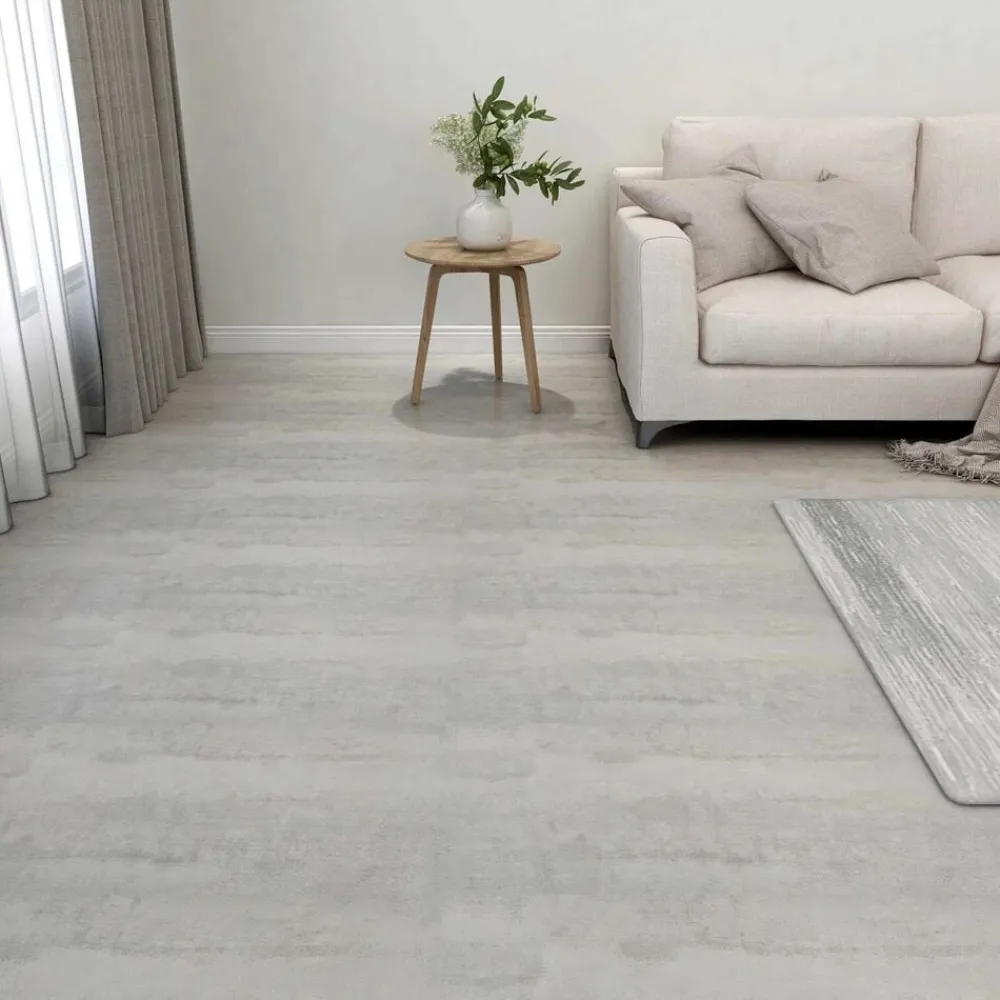 vidaXL Materiales De Construcción-Tableros de Suelo 55 pcs Gris Claro 5,11 m² PVC