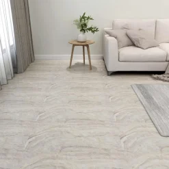 vidaXL Materiales De Construcción-Tableros de Suelo 55 pcs Beige 5,11 m² PVC