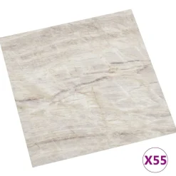 vidaXL Materiales De Construcción-Tableros de Suelo 55 pcs Beige 5,11 m² PVC