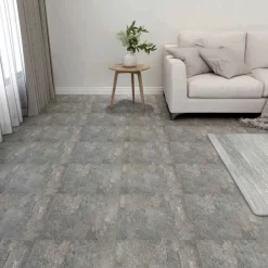 vidaXL Materiales De Construcción-Tableros de Suelo 55 pcs Gris 5,11 m² PVC