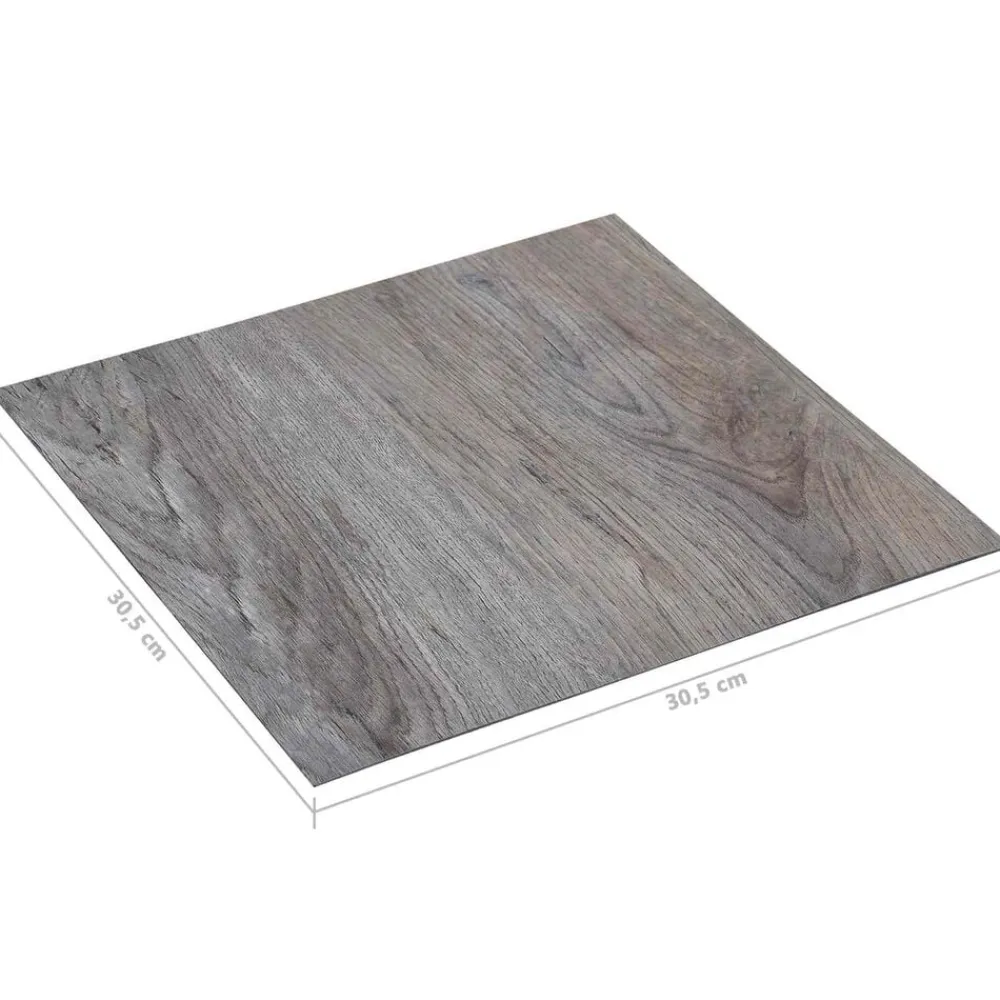 vidaXL Tableros de Suelo 55 pcs Marrón Claro 5,11 m² PVC Marrón claro