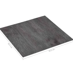 vidaXL Tableros de Suelo 55 pcs Marrón 5,11 m² PVC Negro y gris Hot