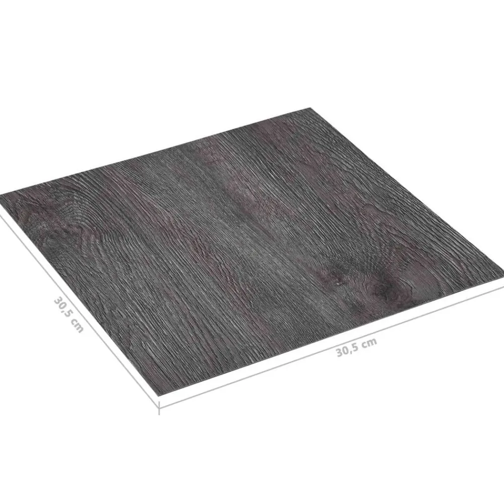 vidaXL Tableros de Suelo 55 pcs Marrón 5,11 m² PVC Negro y gris Hot
