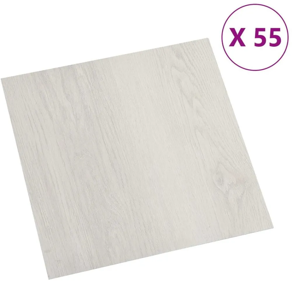 vidaXL Materiales De Construcción-Tableros de Suelo 55 pcs Beige 5,11 m² PVC