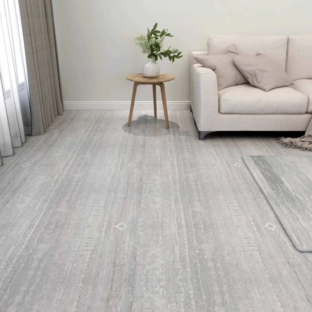 vidaXL Tableros de Suelo 55 pcs Gris 5,11 m² PVC