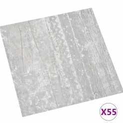 vidaXL Tableros de Suelo 55 pcs Gris 5,11 m² PVC