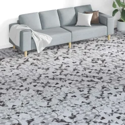 vidaXL Materiales De Construcción-Tableros de Suelo 18 pcs Gris 5,26 m² PVC