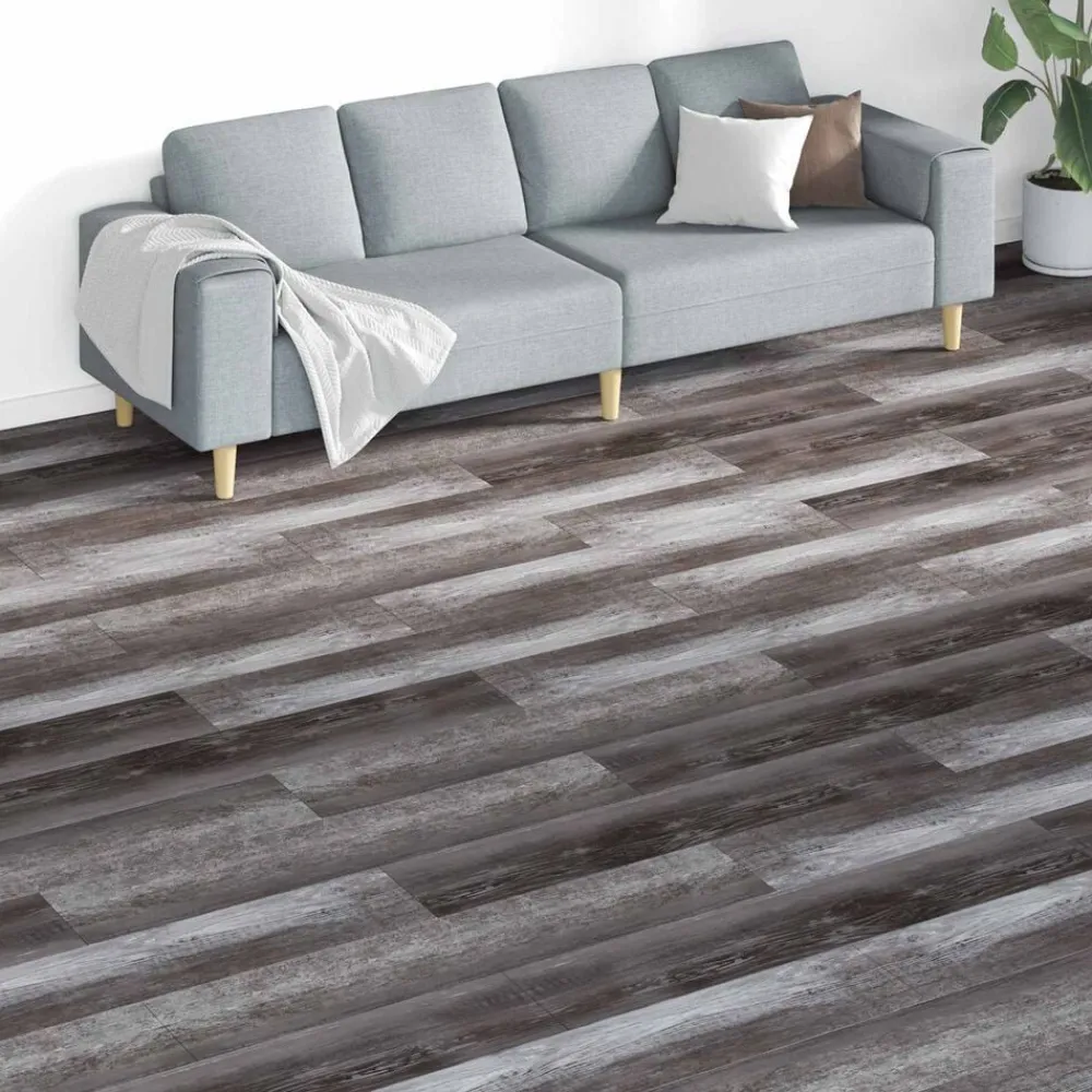 vidaXL Tableros de Suelo 18 pcs Marrón 5,26 m² PVC Madera rayada Best