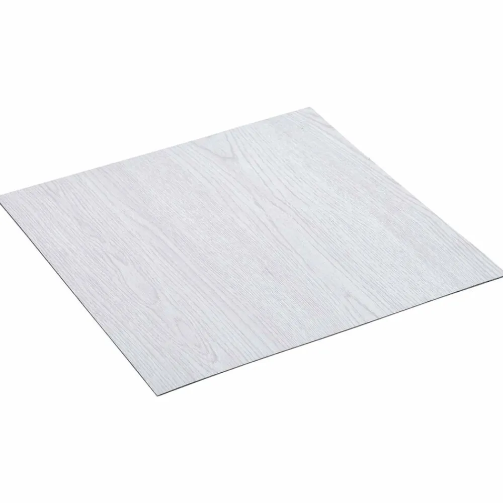 vidaXL Tableros de Suelo 55 pcs 5,11 m² PVC Madera blanca