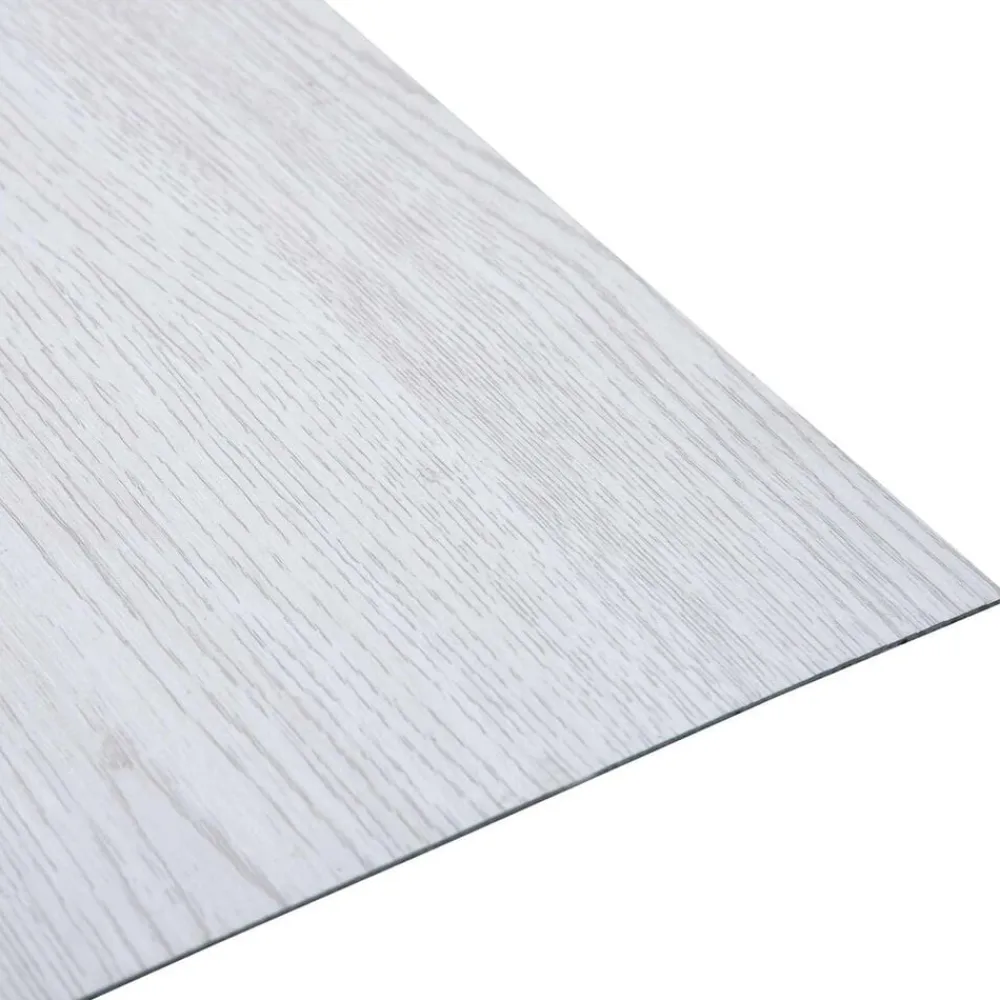 vidaXL Tableros de Suelo 55 pcs 5,11 m² PVC Madera blanca