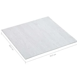 vidaXL Tableros de Suelo 55 pcs 5,11 m² PVC Madera blanca