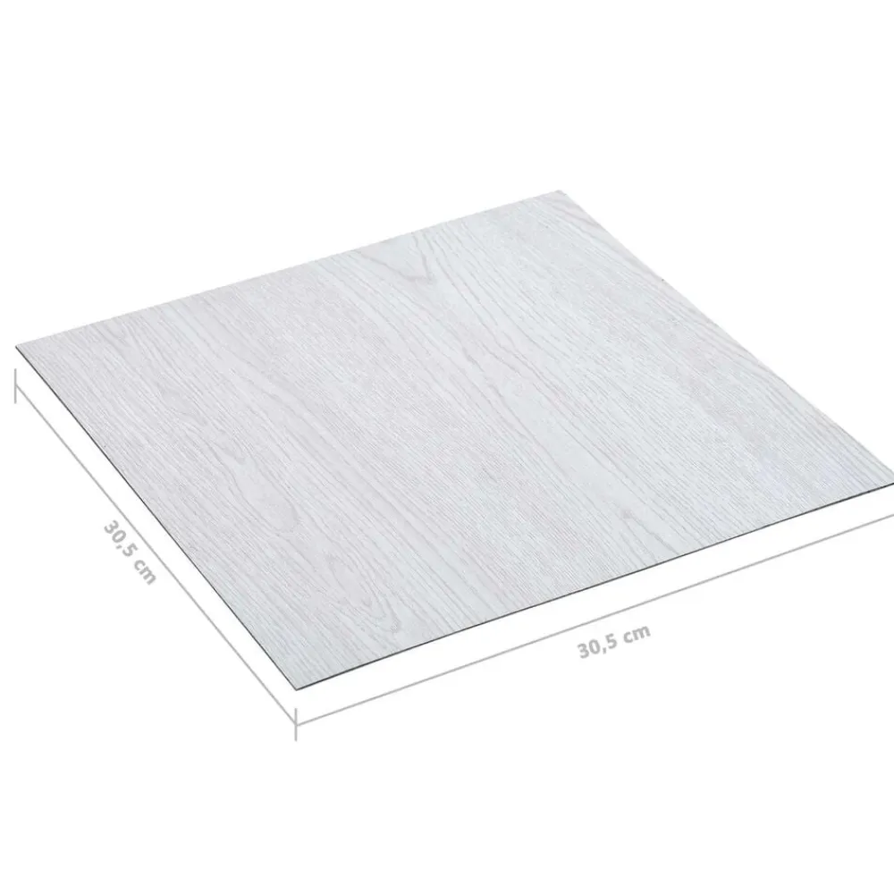 vidaXL Tableros de Suelo 55 pcs 5,11 m² PVC Madera blanca