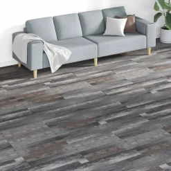 vidaXL Materiales De Construcción-Tableros de Suelo 18 pcs Gris 5,26 m² PVC