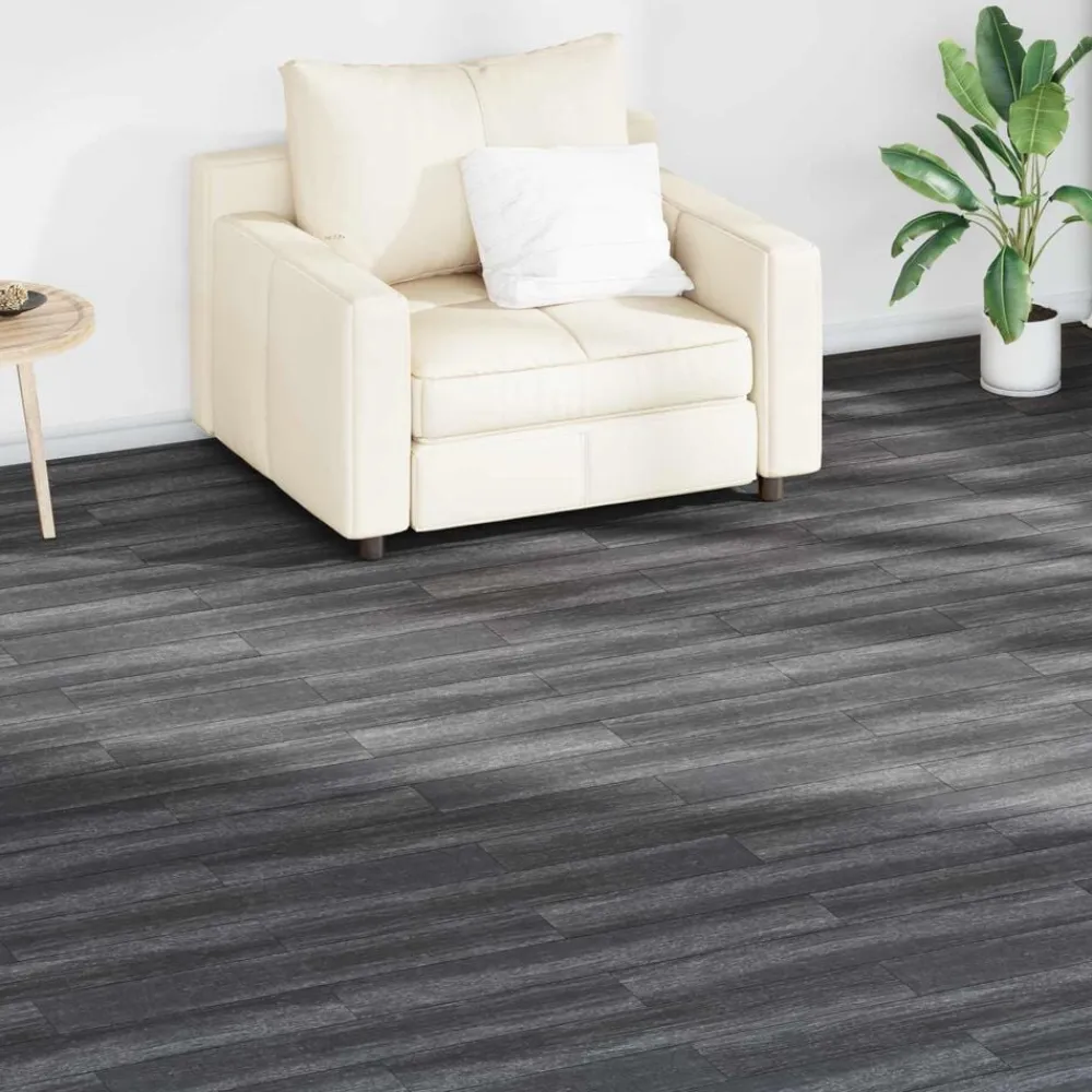 vidaXL Tableros de Suelo 36 pcs 5,02 m² PVC Negro y Hot