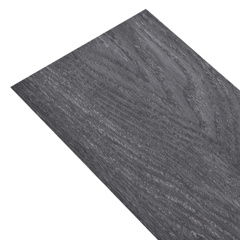 vidaXL Tableros de Suelo 36 pcs 5,02 m² PVC Negro y Hot