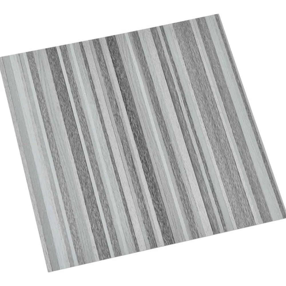 vidaXL Tableros de Suelo 55 pcs Gris Claro 5,11 m² PVC Rayas