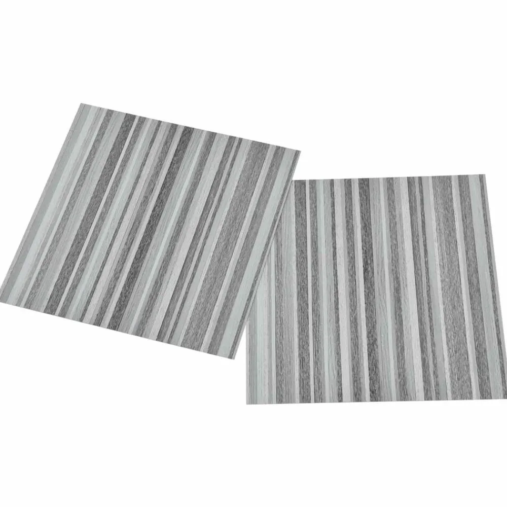 vidaXL Tableros de Suelo 55 pcs Gris Claro 5,11 m² PVC Rayas