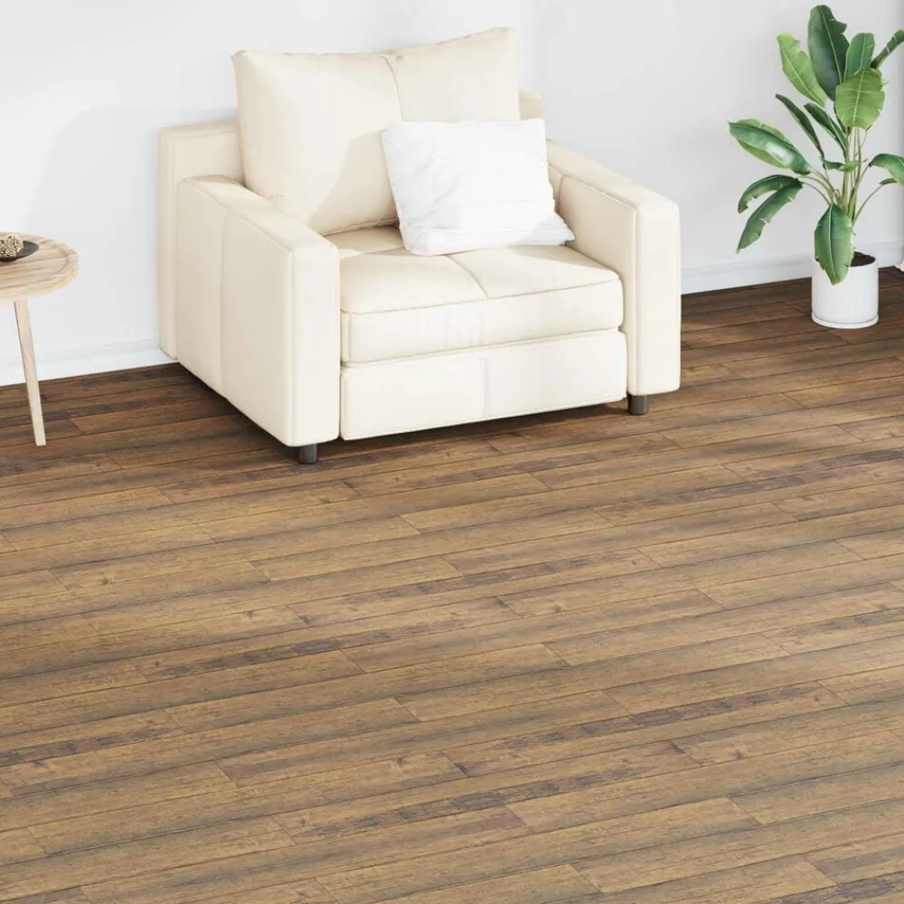 vidaXL Tableros de Suelo 36 pcs Madera de Nogal Marrón 5,02 m² PVC Marrón nogal Outlet