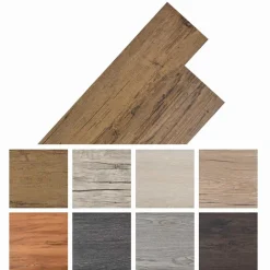 vidaXL Tableros de Suelo 36 pcs Madera de Nogal Marrón 5,02 m² PVC Marrón nogal Outlet