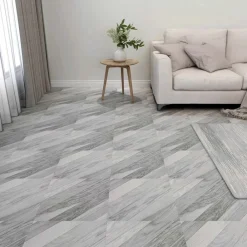 vidaXL Materiales De Construcción-Tableros de Suelo 55 pcs Gris 5,11 m² PVC