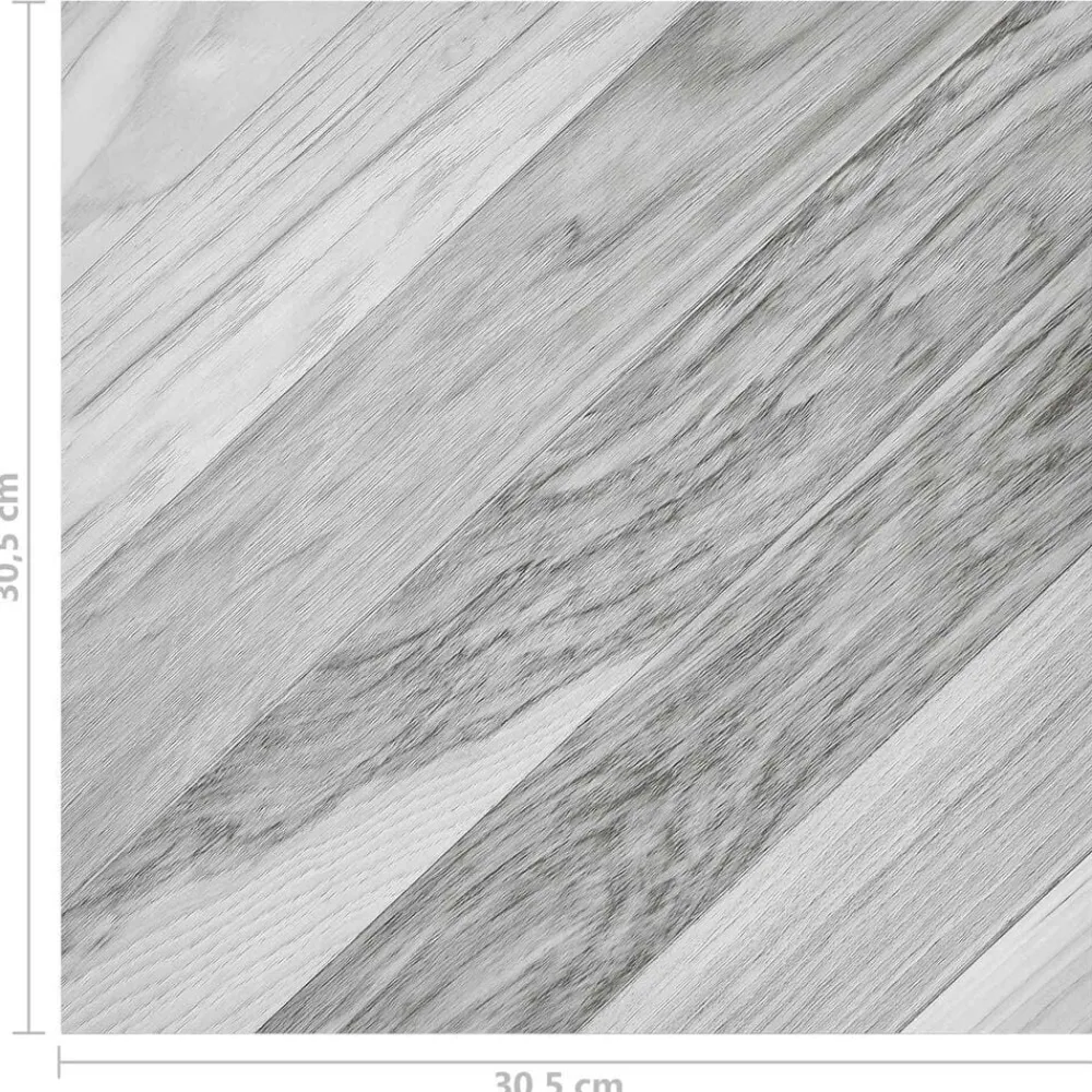 vidaXL Materiales De Construcción-Tableros de Suelo 55 pcs Gris 5,11 m² PVC