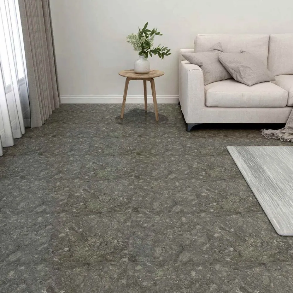 vidaXL Tableros de Suelo 55 pcs Gris 5,11 m² PVC Gris y