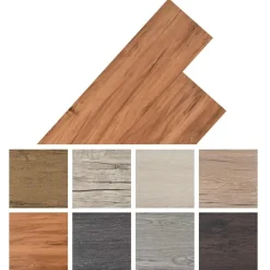 vidaXL Tableros de Suelo 18 pcs Marrón 5,26 m² PVC Aliso Natural Hot