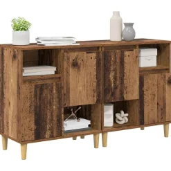 vidaXL Tableros Lateral 2 pcs 60 x 35 x 70 cm Madera vieja Outlet