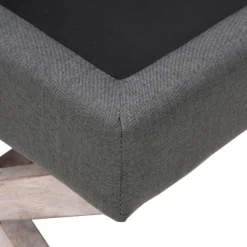 vidaXL Taburete con almacenaje tela oscuro 45x45x49 cm Gris New