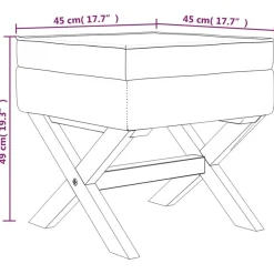 vidaXL Taburete con almacenaje tela oscuro 45x45x49 cm Gris New