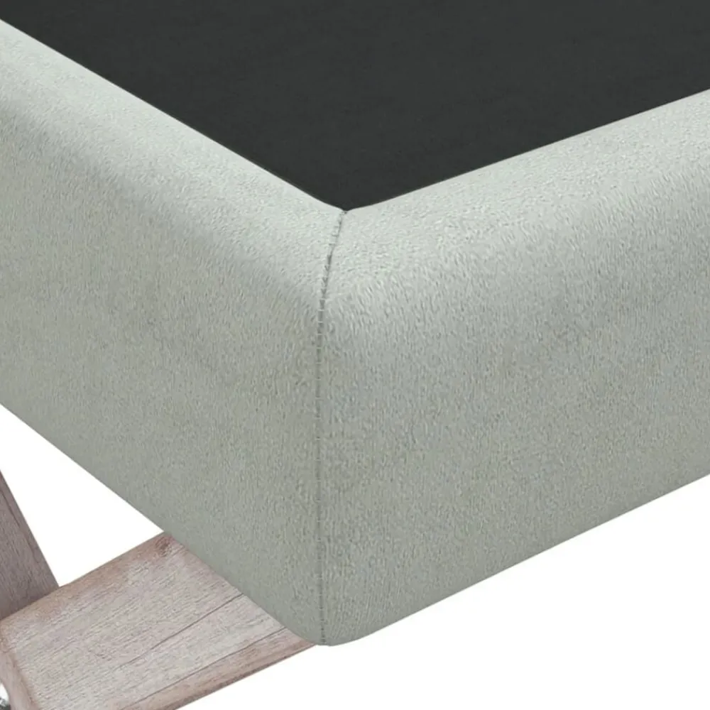 vidaXL Taburete con almacenaje terciopelo 110x45x49 cm Gris claro Sale
