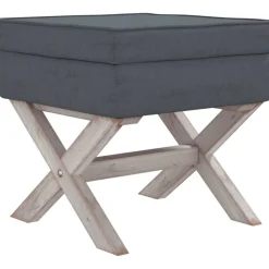 vidaXL Taburete con almacenaje terciopelo 45x45x49 cm Gris oscuro New