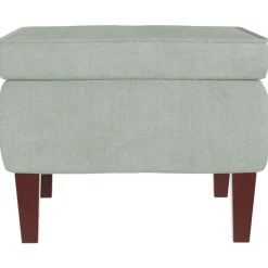 vidaXL Taburete con patas de madera terciopelo Gris claro Best