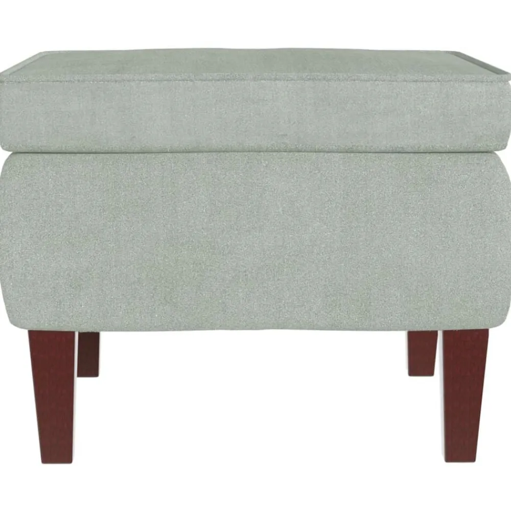 vidaXL Taburete con patas de madera terciopelo Gris claro Best
