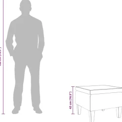 vidaXL Taburete con patas de madera terciopelo Gris claro Best