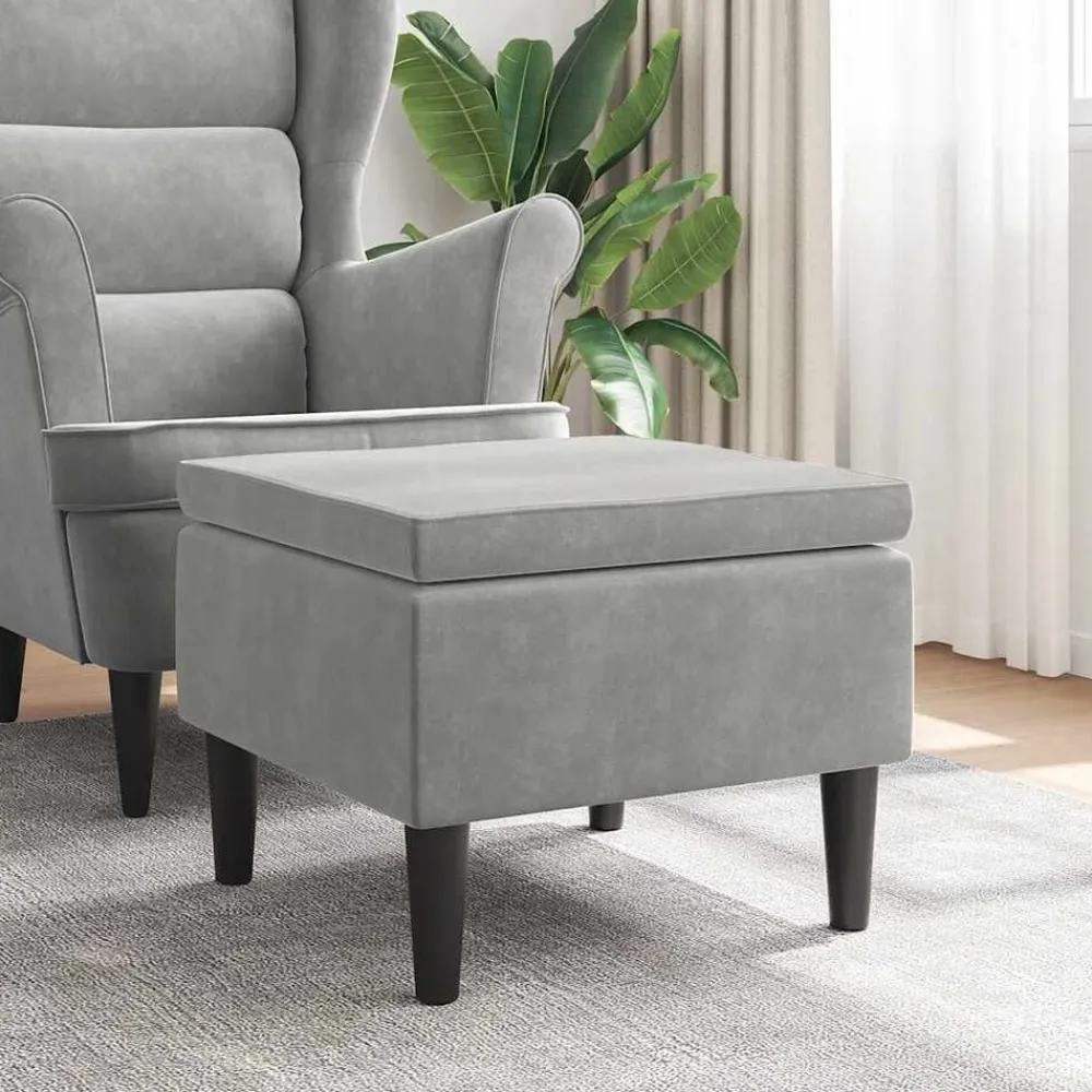 vidaXL Sillas-Taburete con patas de madera y terciopelo