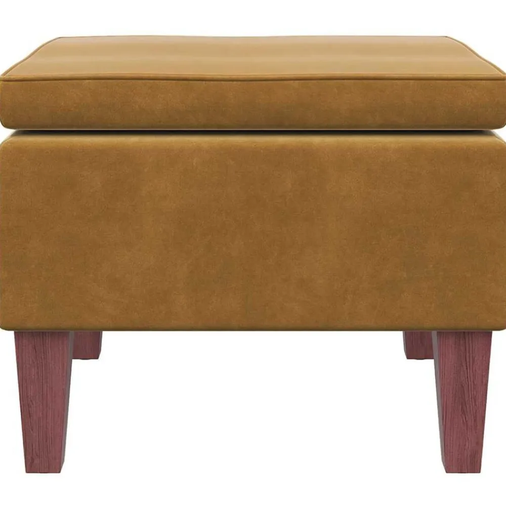 vidaXL Sillas-Taburete con patas de madera terciopelo marrón
