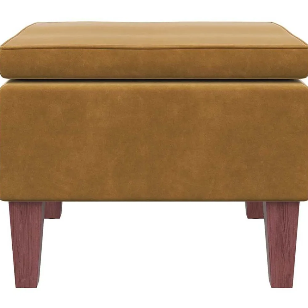 vidaXL Sillas-Taburete con patas de madera terciopelo marrón