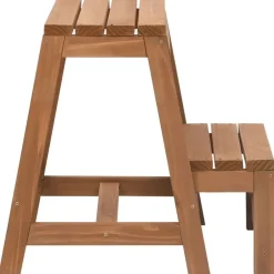 vidaXL Taburete con peldaños plegable madera maciza de abeto Outlet