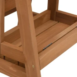 vidaXL Taburete con peldaños plegable madera maciza de abeto Outlet