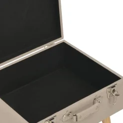 vidaXL Taburete de almacenamiento 40 cm de tela Beige Sale